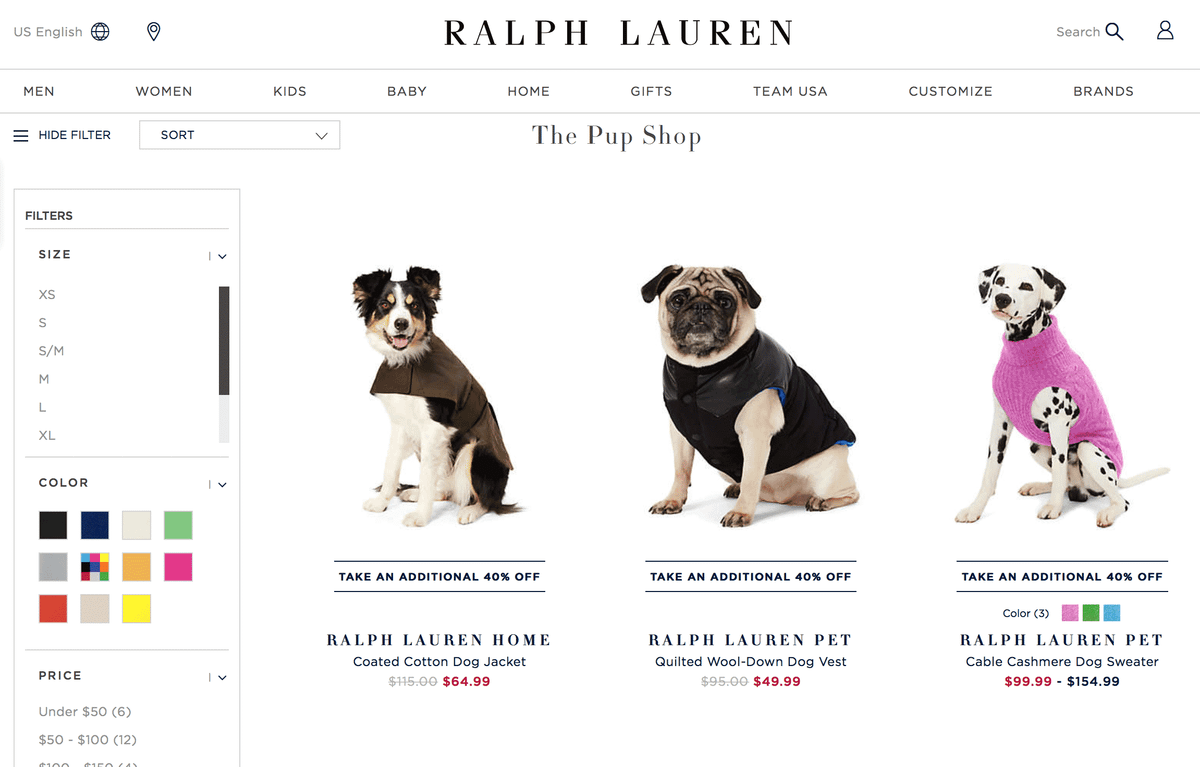 В «Ральф Лорен» есть кашемировые свитеры для&nbsp;собак