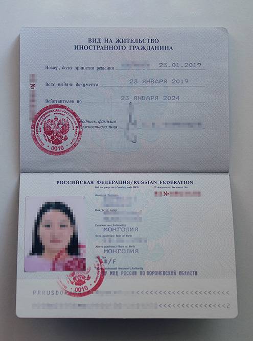 Паспорт Вид На Жительство Фото