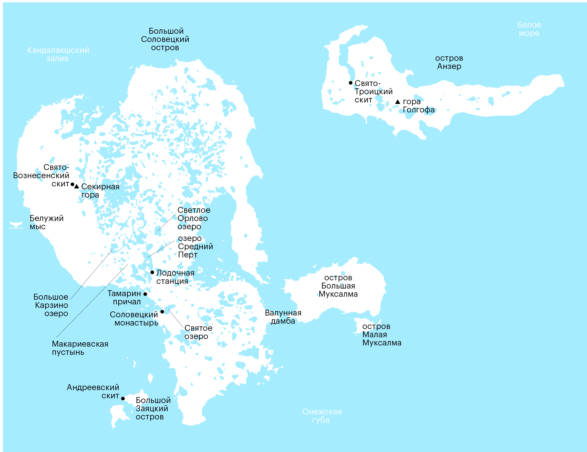 Соловки карта острова