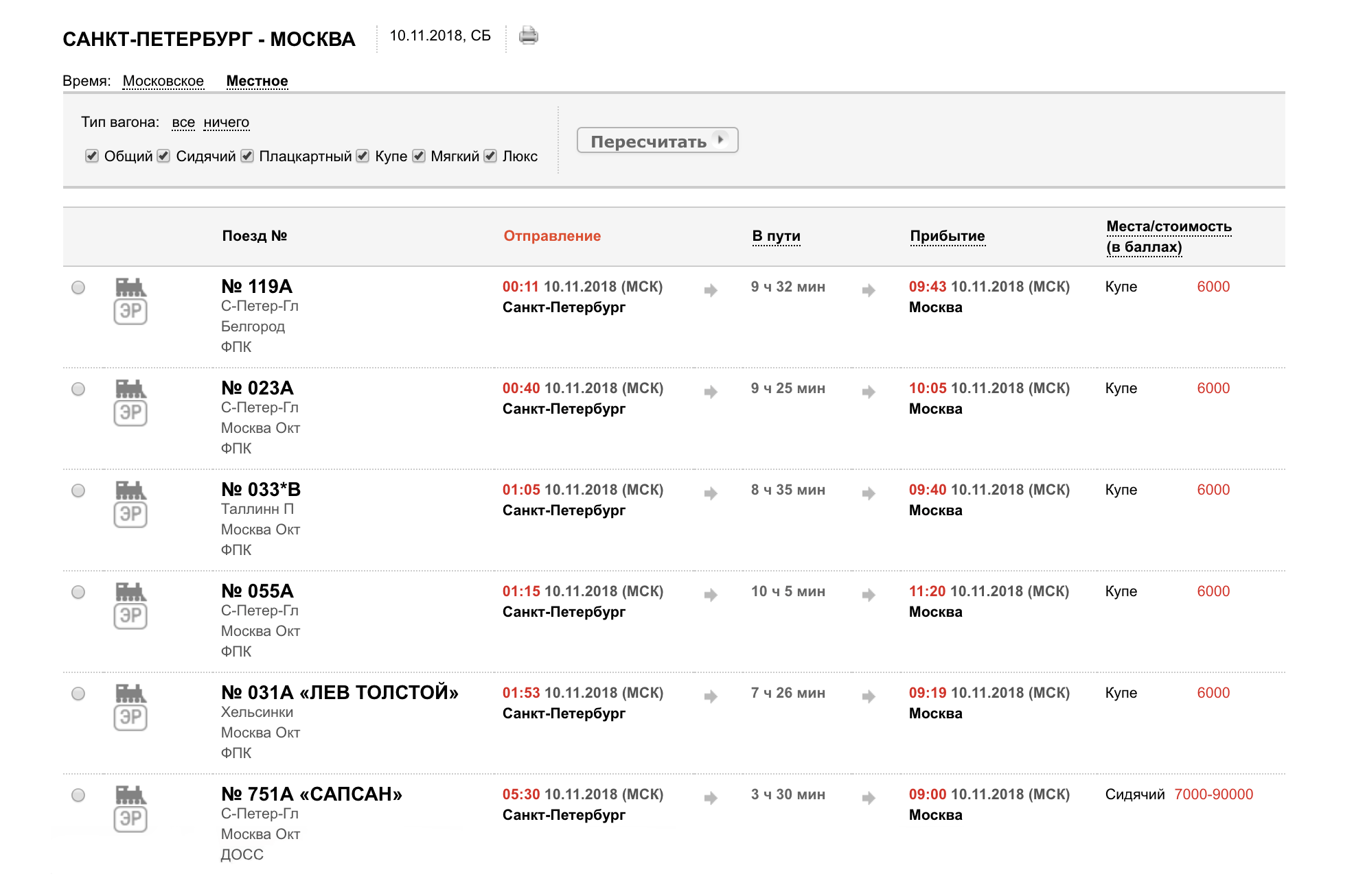 Москва Санкт Петербург Расписание Поездов Купить