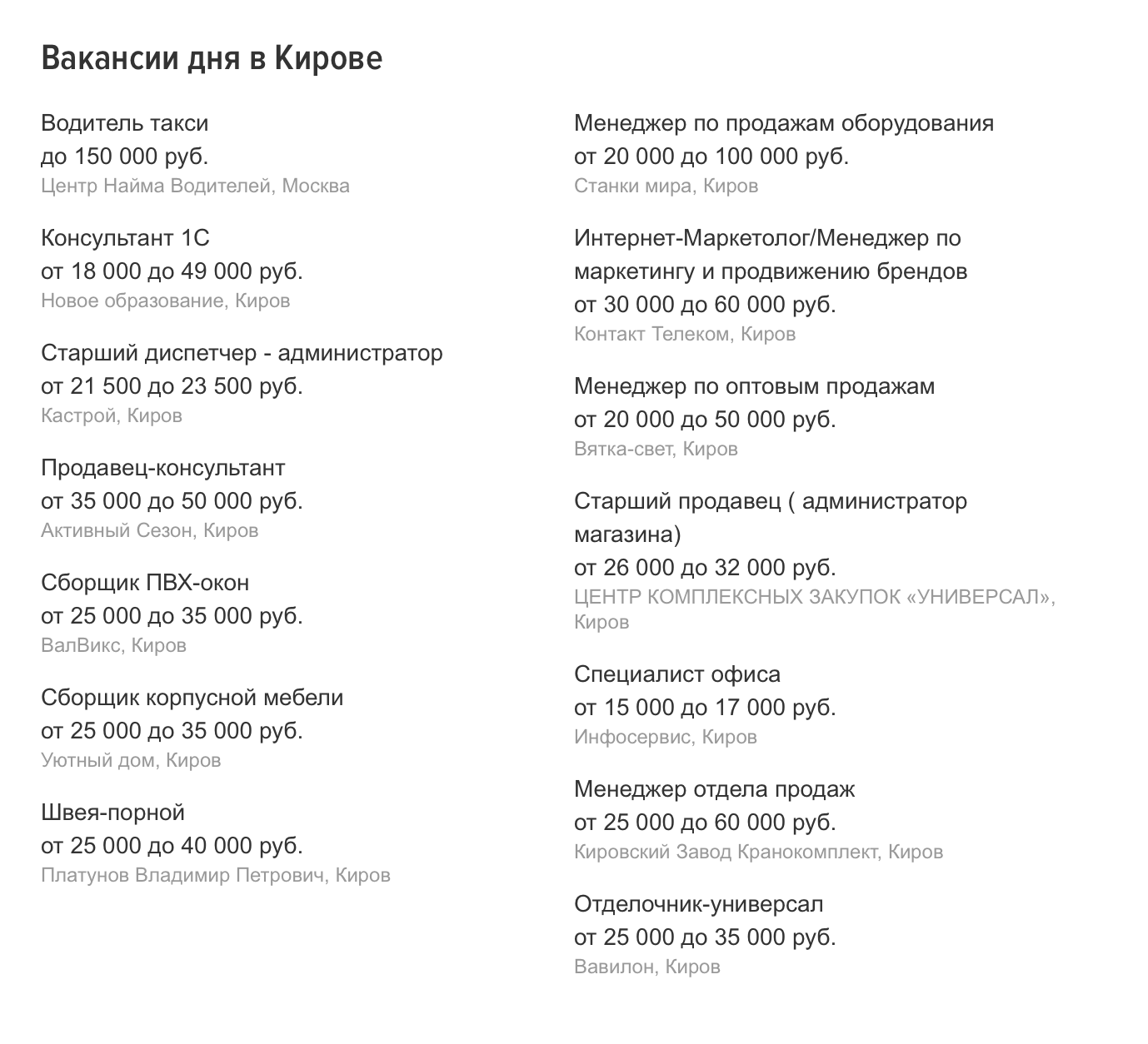 В среднем предлагают зарплату от 20 000 до 30 000 <span class=ruble>Р</span>