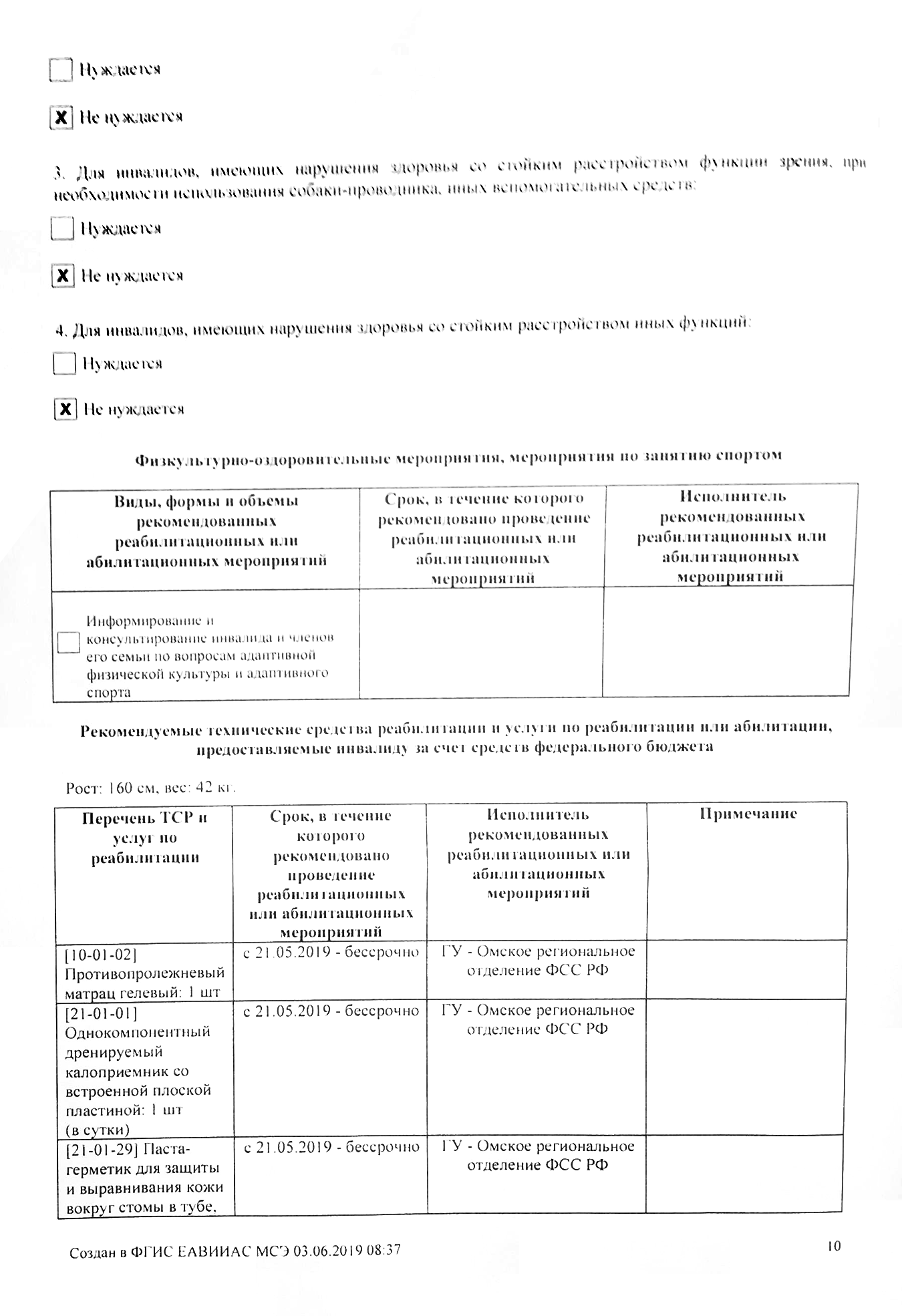 В ИПРА прописаны технические средства реабилитации, которые должны дать инвалиду