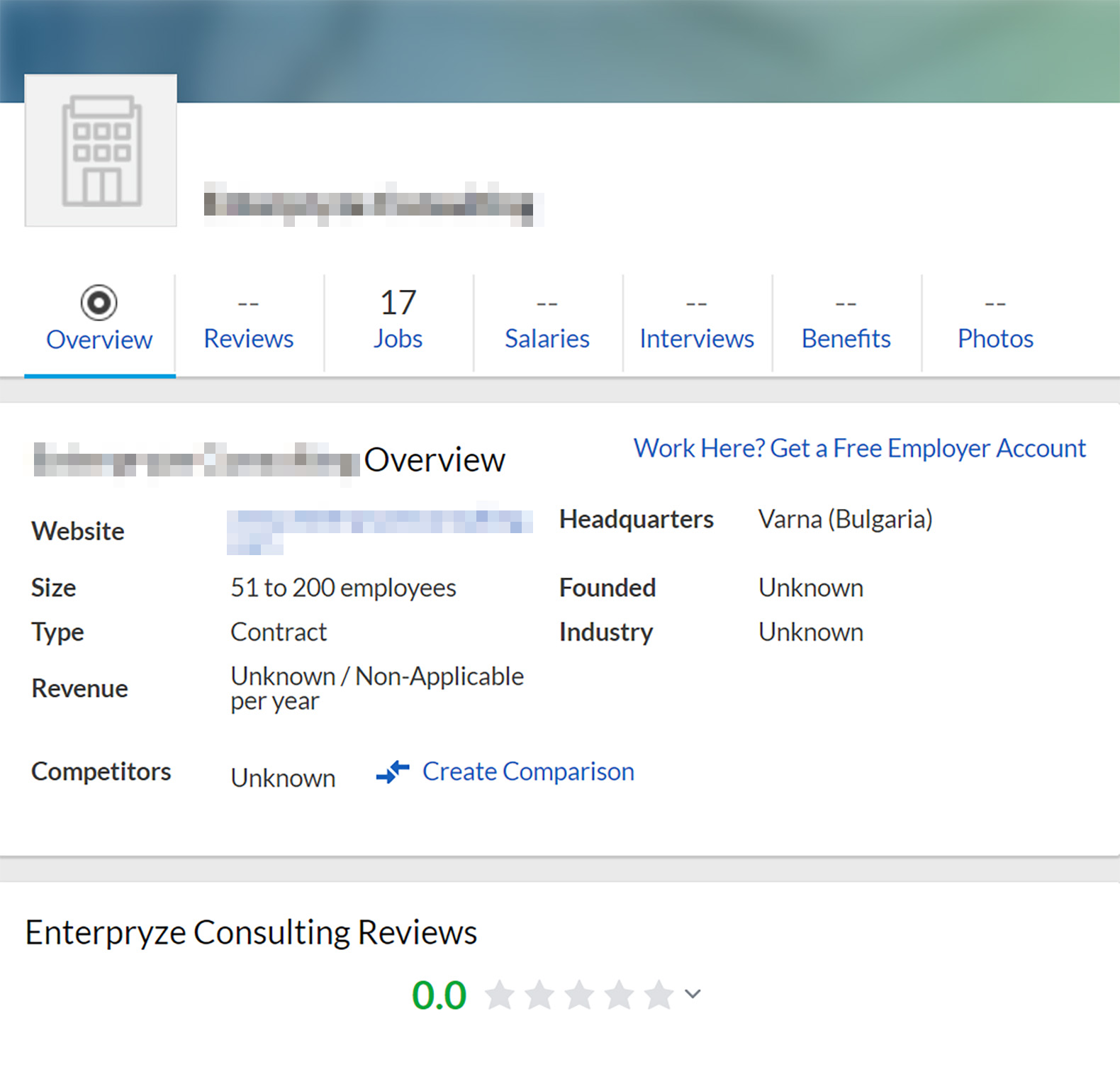 На Glassdoor не было отзывов о компании, поэтому я решила, что с ней все в порядке. Как минимум работодатель есть в базе — значит, компания настоящая
