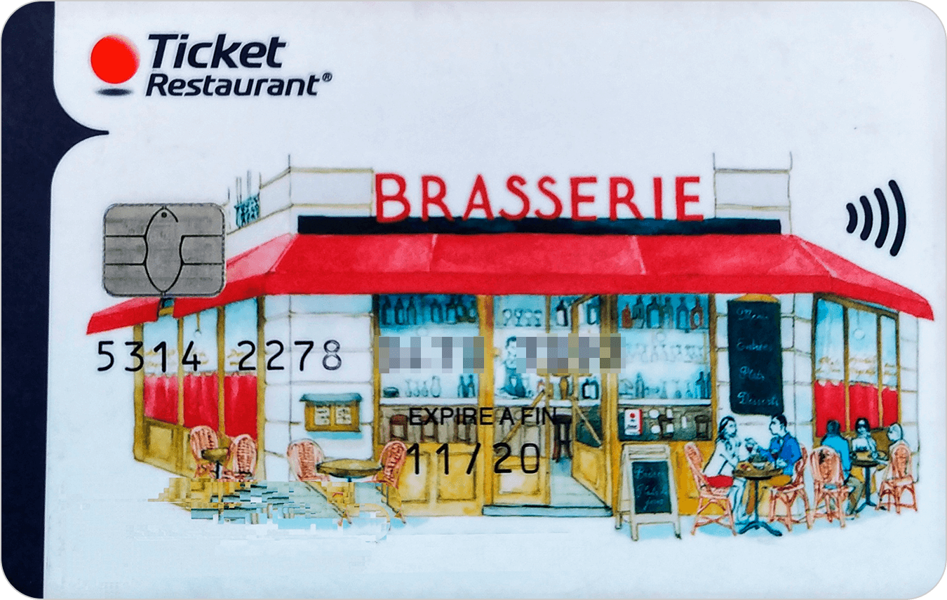 Старая версия карты ticket restaurant. С ней на кассе надо было предупреждать, что платите именно ей, а не обычной карточкой