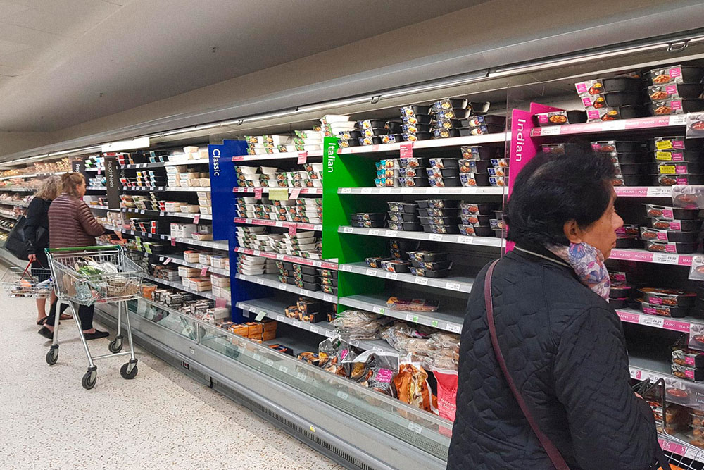 Полка с готовыми продуктами
