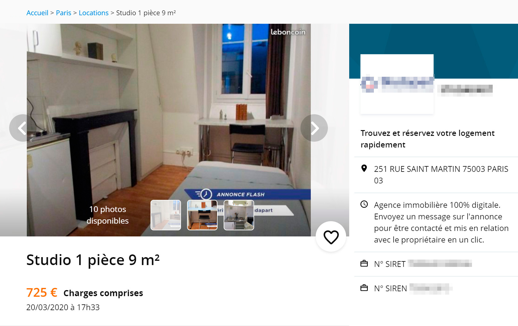 Комната размером 9 м²: с одной стороны кровать, с другой — кухня. За 560 € (48 860 <span class=ruble>Р</span>) в месяц. Зато в центре Парижа!