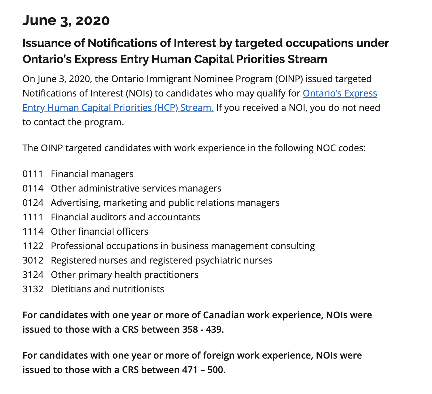 В июне 2020 года Онтарио тоже были нужны специалисты по связям с общественностью, а также маркетологи, нутрициологи и медсестры