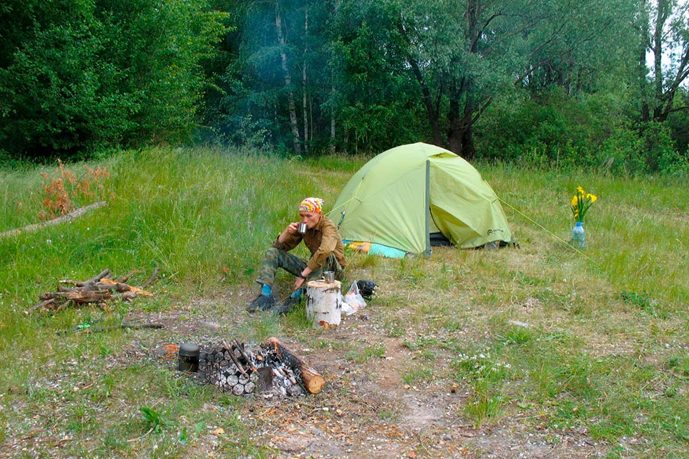 В нашей палатке было комфортно и в жару, и в пасмурную погоду