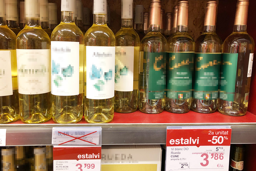 Белое вино в Bonpreu