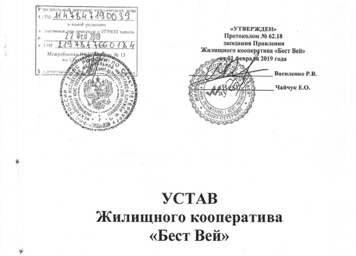 Последняя версия устава утверждена 1 февраля и зарегистрирована в налоговой 22 февраля 2019 года