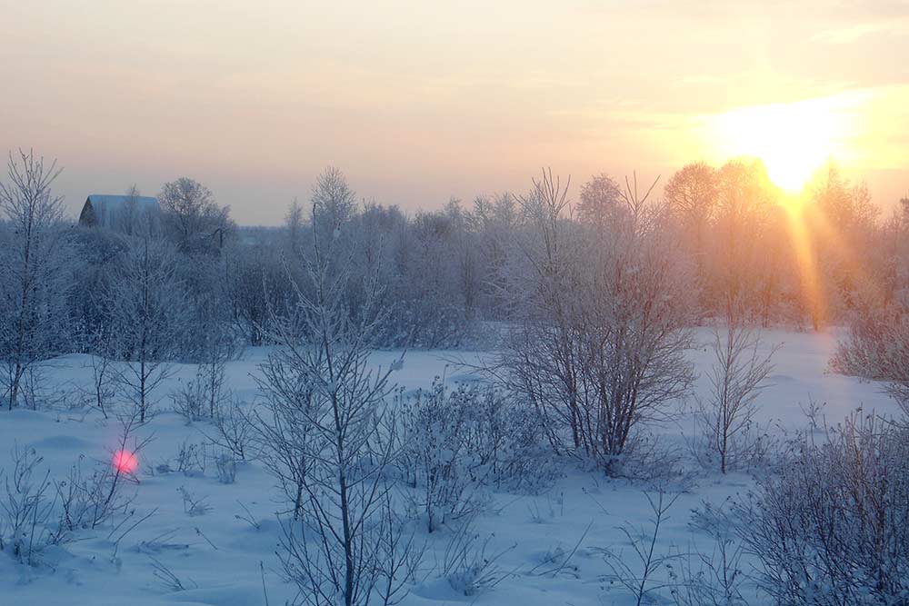 Зима за городом. Трасса Междуреченск — Новокузнецк