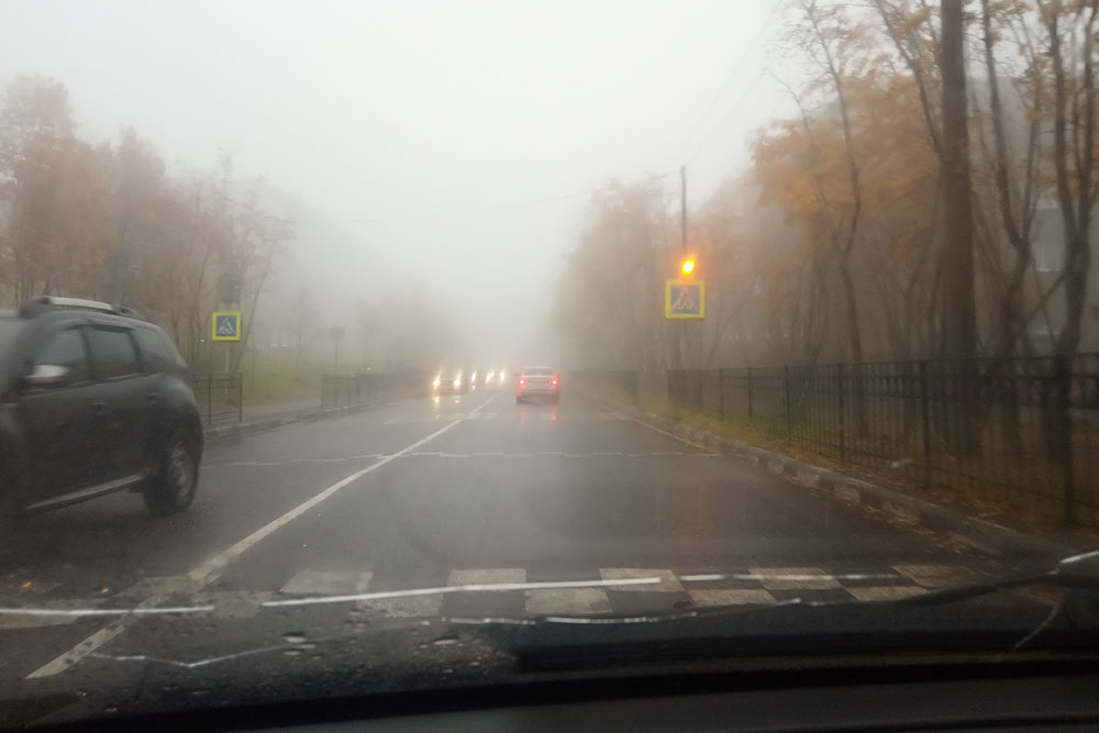На севере Мурманска туман