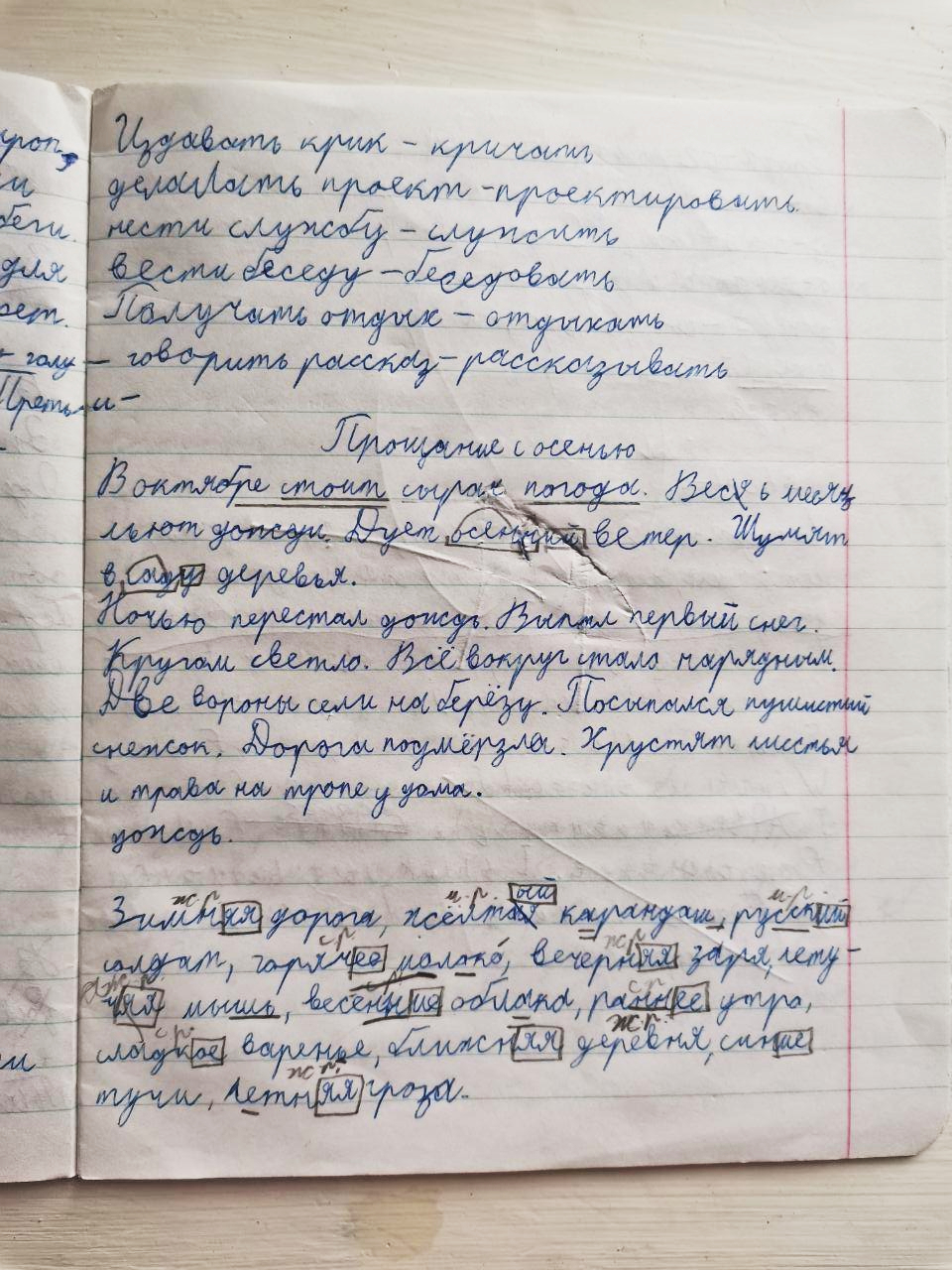 С этим диктантом сын справился хорошо. Но в других пошли ошибки, поэтому следующие страницы основательно почерканы ручкой в эмоциональных порывах