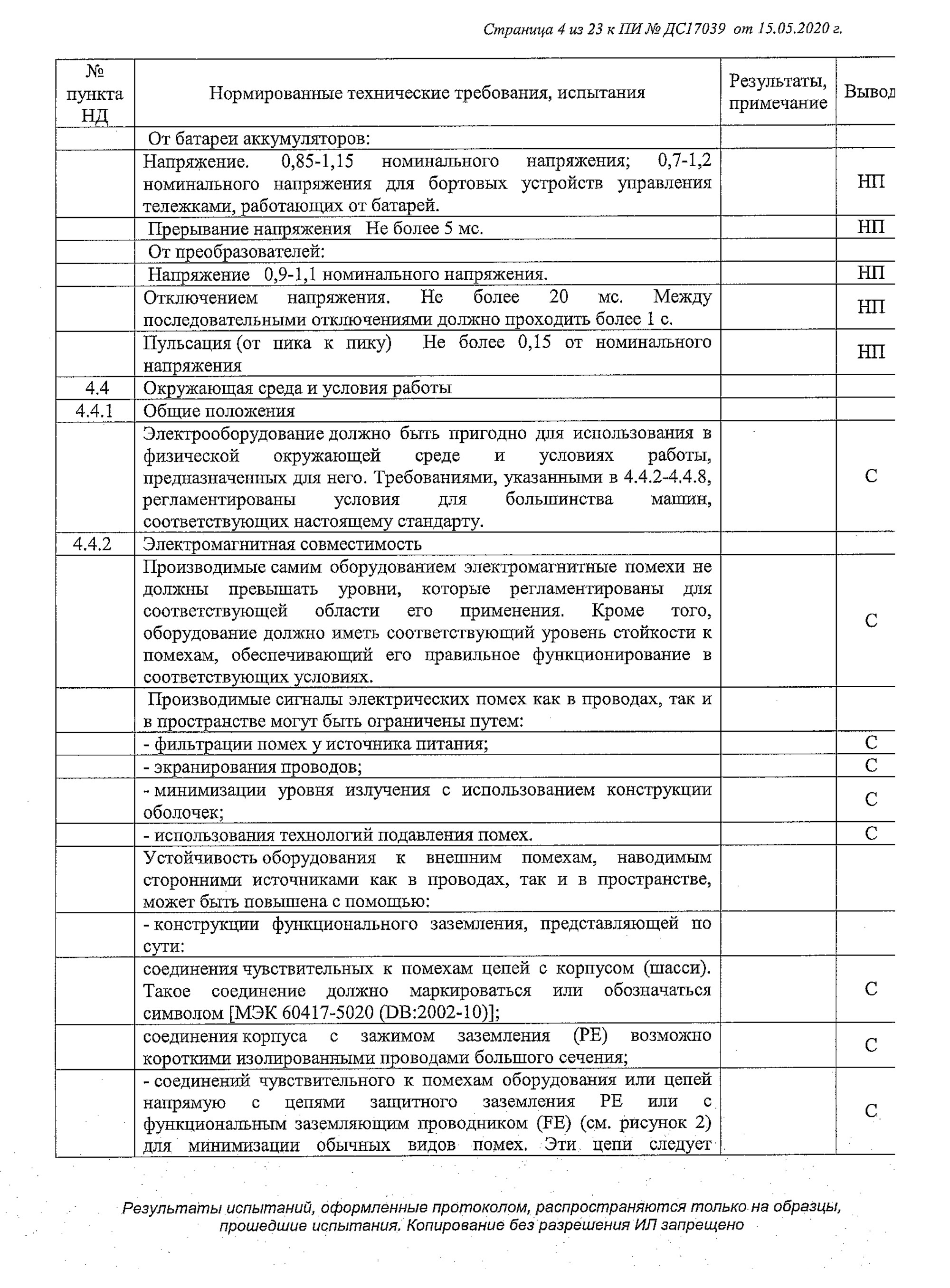 Это протокол испытаний оборудования для производства сыра. Документ объемный: 23 страницы. В конце протокола идет заключение о том, что оборудование соответствует требованиям регламента «О безопасности низковольтного оборудования»