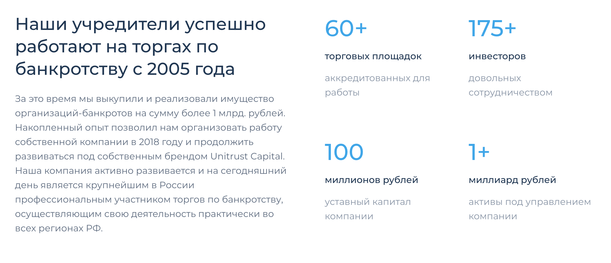Компания заявляет, что работает с 2005 года, но с оговоркой: аукционные брокеры занимаются торгами с 2005 года, а сама компания создана в 2018 году. Но в компании аукционные брокеры не числятся как сотрудники, поэтому неясно, на каких основаниях они получают доступ к деньгам инвесторов