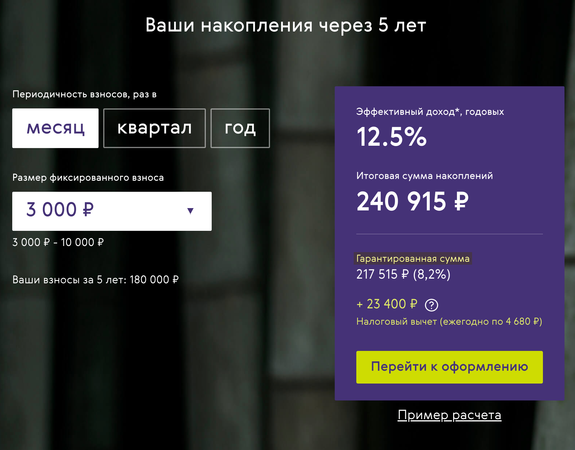 Реальная доходность зависит от частоты взносов. Например, если вносить деньги раз в месяц, она составит только 12,5%