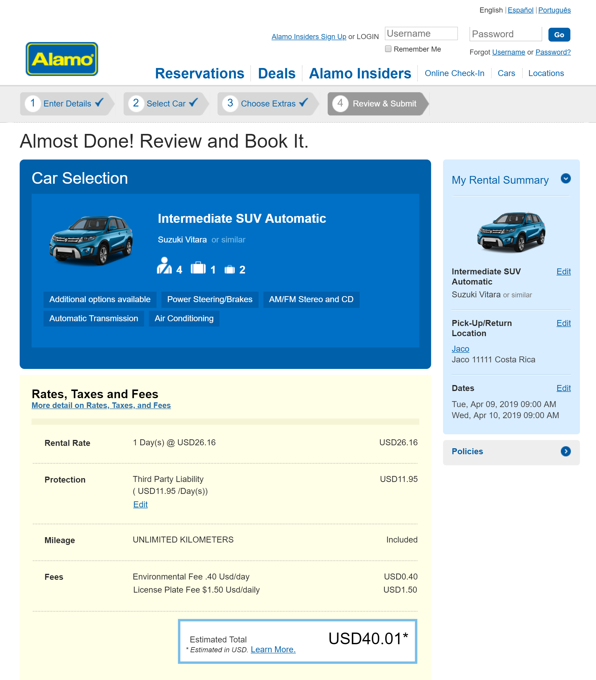 В Коста-Рике работают Alamo, Budget, Hertz и Eurocar. Офисы открыты по всей стране, но цены могут различаться в зависимости от места, сезона и условий аренды