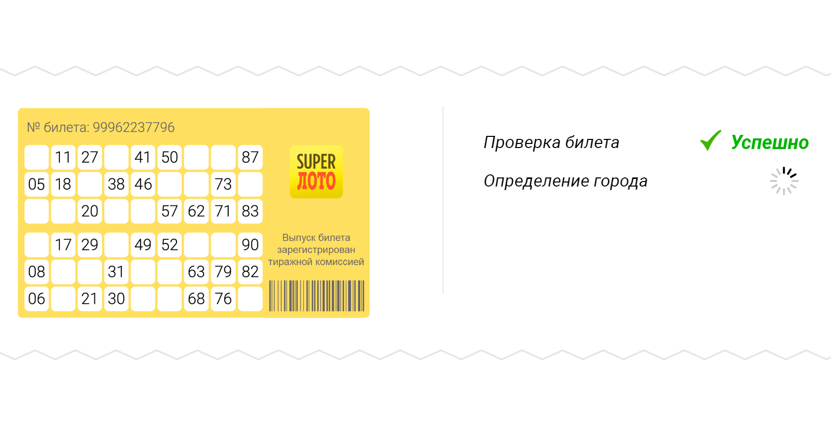 Я ничего не нажимал, но сайт запустил какую-то процедуру проверки билета