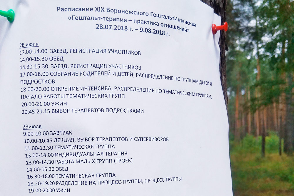 Расписание моего интенсива в Курской области было очень насыщенным